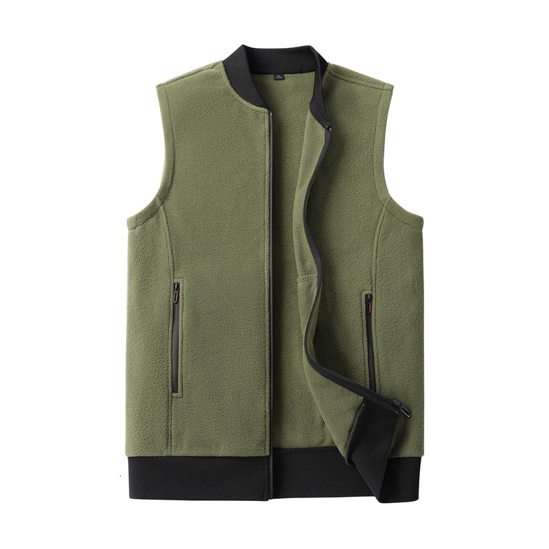 Men's Vests wholesale winter custom jacket polar fleece vest men 100% polyester fishing hunting windproof vest men black fleece vest 230904