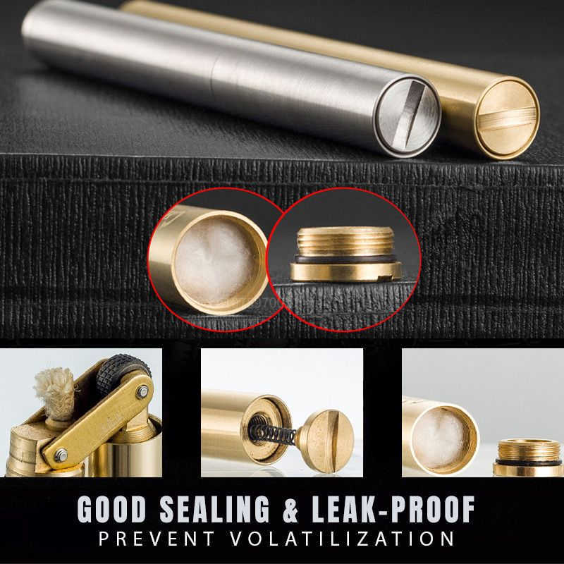 Nunchakus Lighter for Men Dad Husband Christmas Gift Vintage Nunchucks Kerosene Windproof Brass Stainless Steel ZV7O W260202