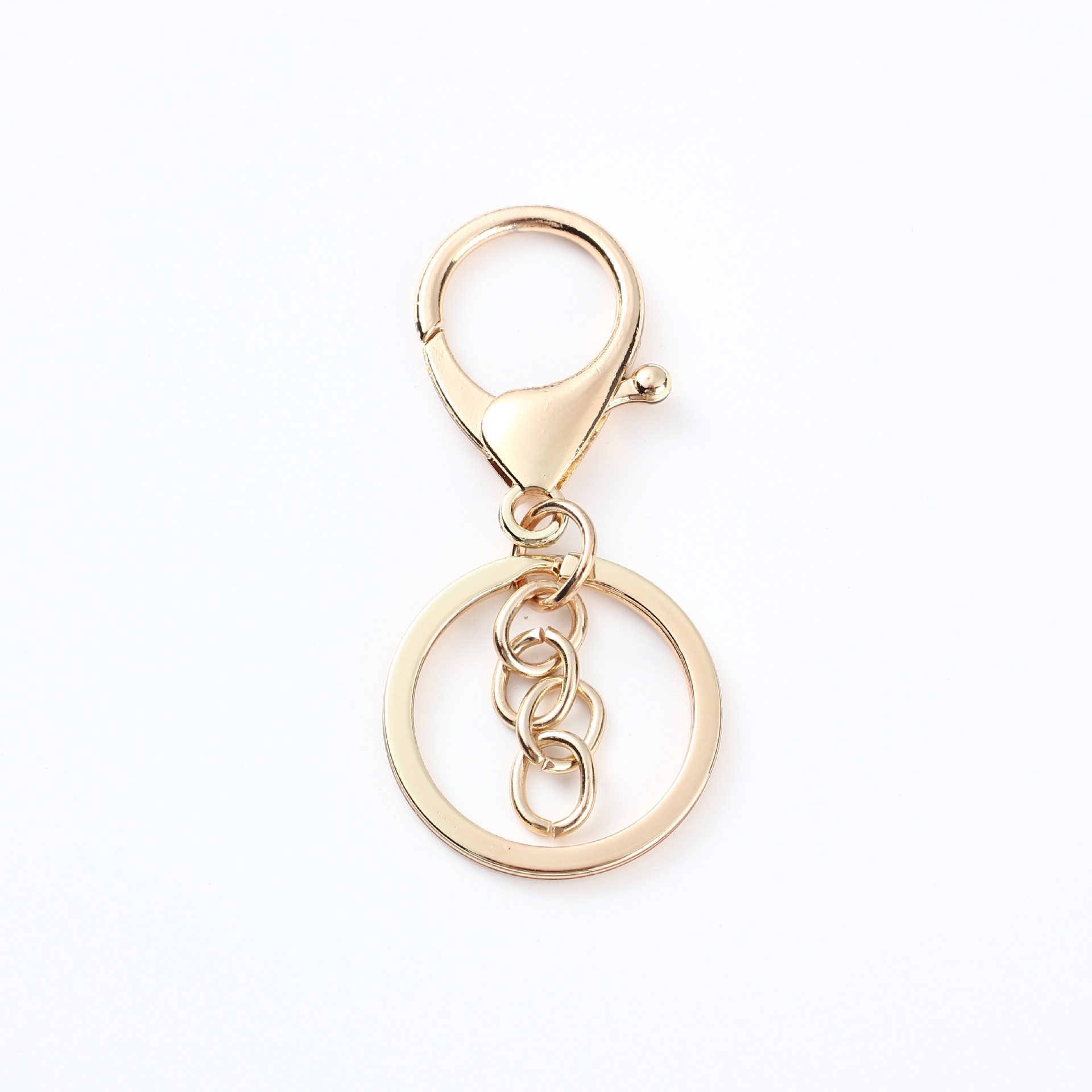 Silver/Gold Biger Lobster Clasp Tone Key Chains & Key Rings Round Split keychain Car Key Rings