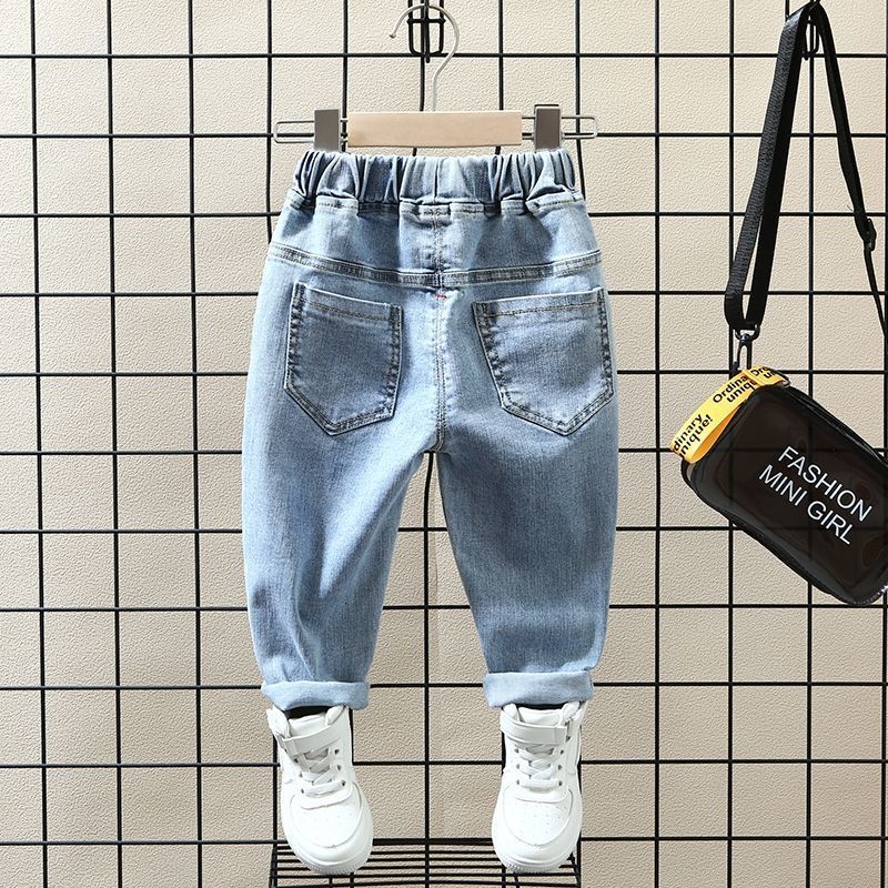 Jeans Boys Pant Spring and Autumn Printed Children's Loose Western Style Boys' Casual Pants 230905