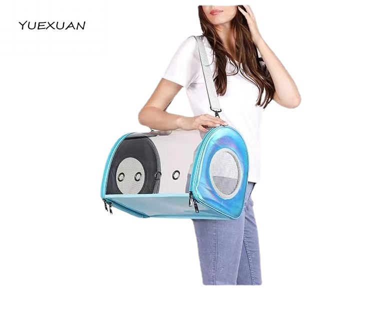 yuexuan transparent cat bag space capsule style large space portable pet bag breathable outdoor portable cat and dog bag carriers
