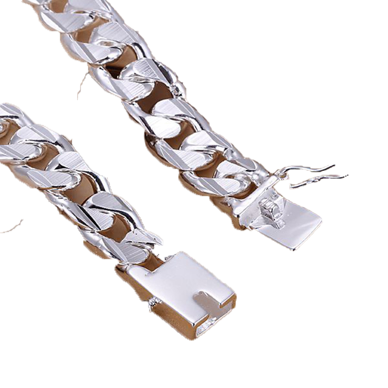 Fine 925 Sterling Silver BraceletXMAS New Style 925 Silver Chain Charm Bracelet For Women Men Fashion Jewelry Gift Link Italy Per