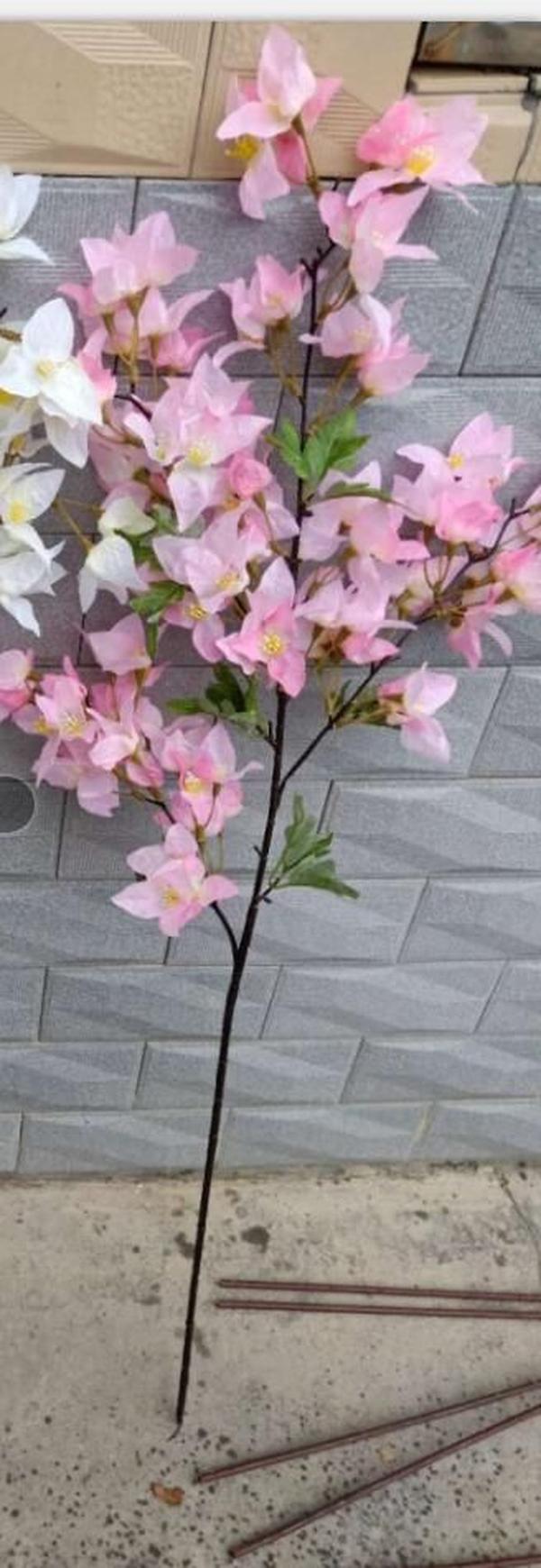Artificial flowers Cherry blossom bougainvillea speetabilis optional wedding decoration sakura 46Inch 120 cm long ZZ