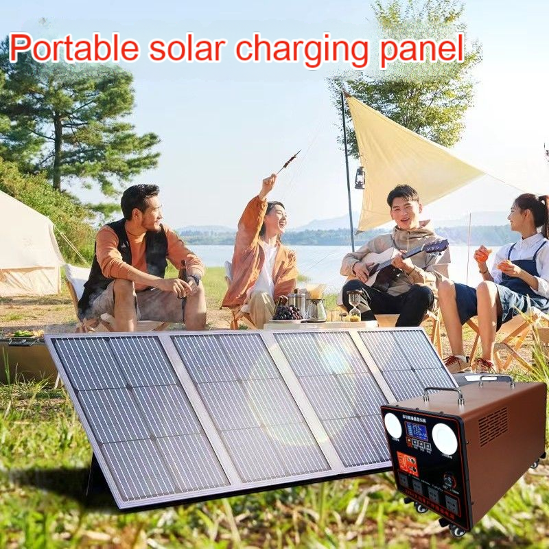 Portable Solar Panel 100W 150W 300W 400W 500W 600W With Dual 5v USB 18v DC Output Monocrystalline Solar Charger Foldable For Generator 12v Power Stati