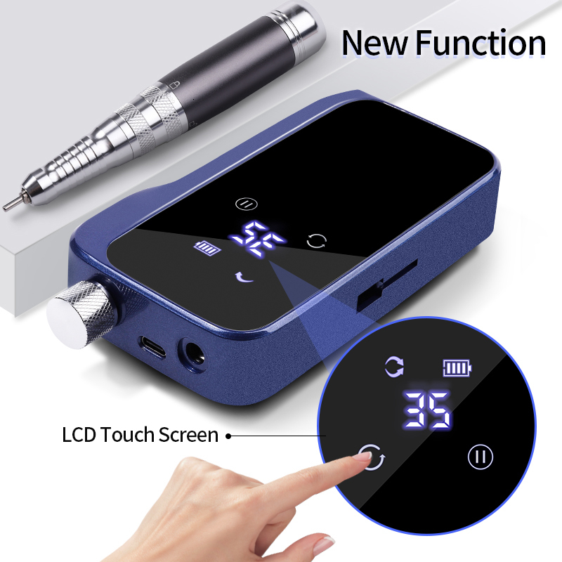 Nail Manicure Set Drill Professional Lathe Machine Mill For Electric Nails Sander Polisher Cutter File 35000rpm Gel Motor 230906