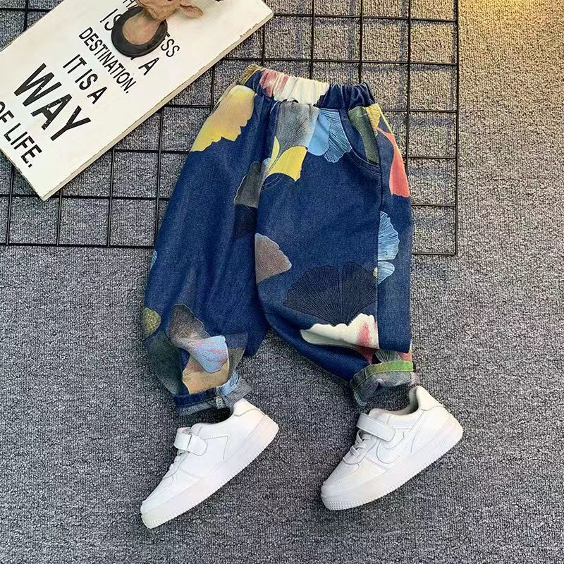 Jeans Kids Boys Fashion Clothes Ripped pants Denim Clothing Children Baby Boy Cowboy Long Trousers AS23 230905