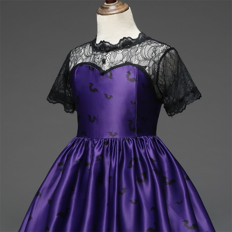Cosplay Halloween Magic Witch Girls Costume Ghost Bat Dark Carnival Party Dress for 3 10 Years Kids Disfraz 230906