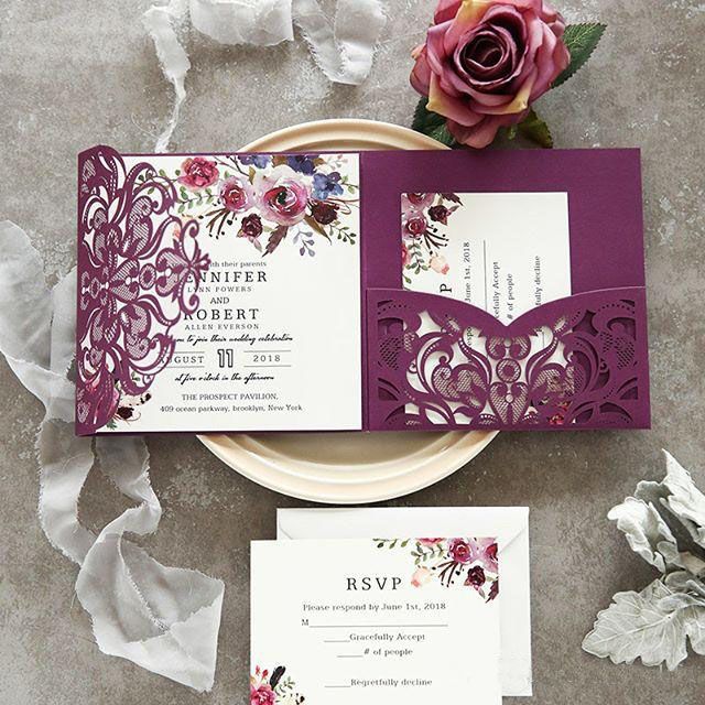 European Style Laser Hollow Personal Wedding Inviitation Cards Customization Invites With Envelope Wedding Accessory Blank Inner Custom ZZ