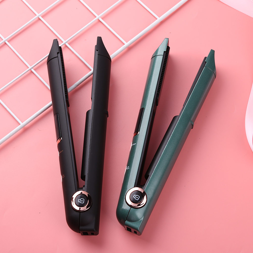 Hair Straighteners USB Cordless mini 3 colors Straightener Curler Flat Iron Professional Fast Warmup Thermal 230906