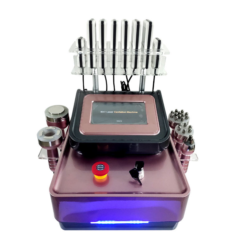 2024 NEW S Shape Vacuum Ultrasonic 6 in 1 Lipolaser Body Cavitation Machine 8Pads Lipo Laser Rf Skin Tightening Beauty Machine