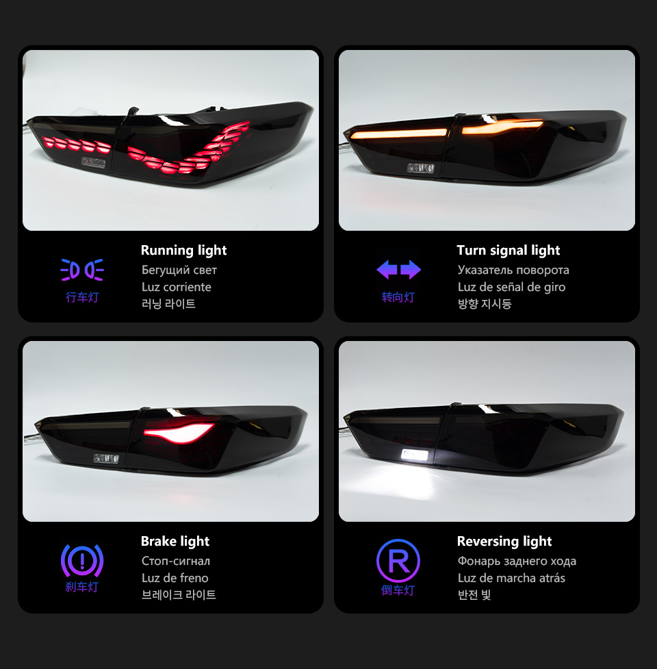 Car LED Tail Lights For Honda CITY 20 21-2023 Taillights With Sequential Dynamic Turn Signal Animation Brake Taillight