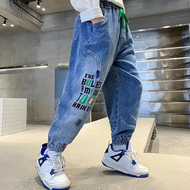 Jeans 412Y Boys Spring and Autumn Season Big Boys' Pants Style Handsome Fashionable Long 230905