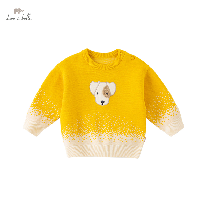 Pullover Dave Bella Winter Baby Girls Boys Sweaters Coat Kids Knitting Pullovers Tops Cartoon Dog DB4223608 230905