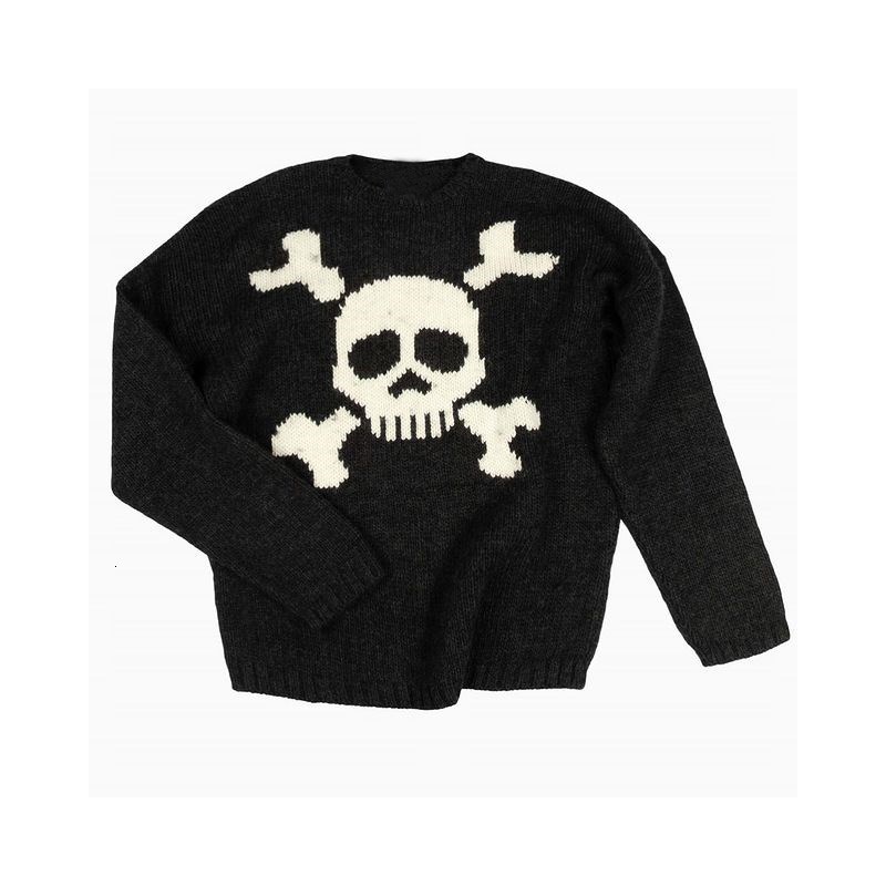 Men s Sweaters Gothic Sweater Skull Graphic Knitwear Hip Hop Punk Pullover Retro Vintage Long Sleeve Women s Top Oversize Y2K Clothes 90s 230906
