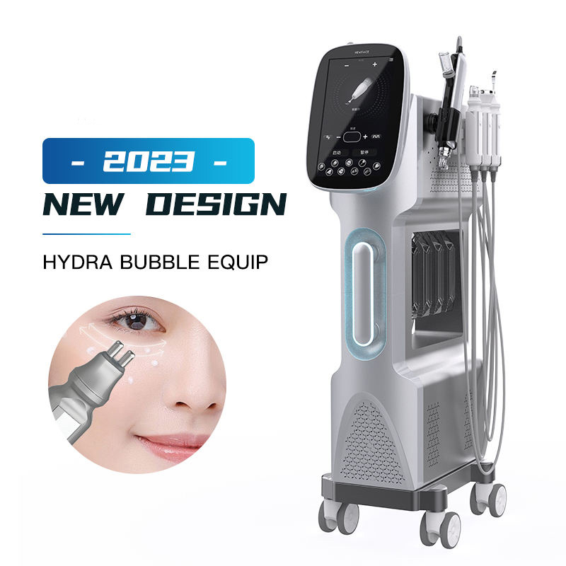 New Face 9 In 1 Aqua Facial Machine Super Bubble Oxygen Jet Peel Deep Clean Skin Scrubber Whiten Moisturizing Beauty Salon Device Skin Rejuvenation Fa