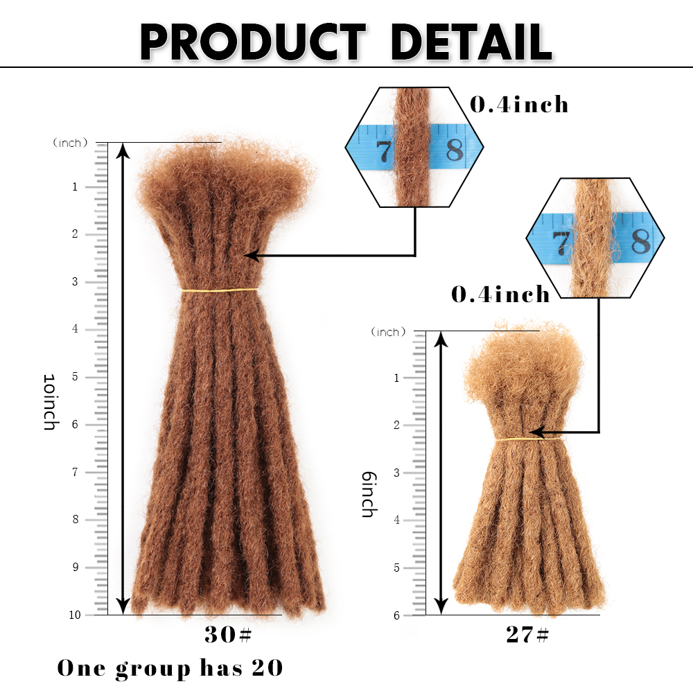 Human Hair Bulks Handmade Dreadlock Crochet Hair Extensions Soft Reggae Hair Synthetic Hair Braids For Afro Women And Men 6-20Inch Alibaby 230906