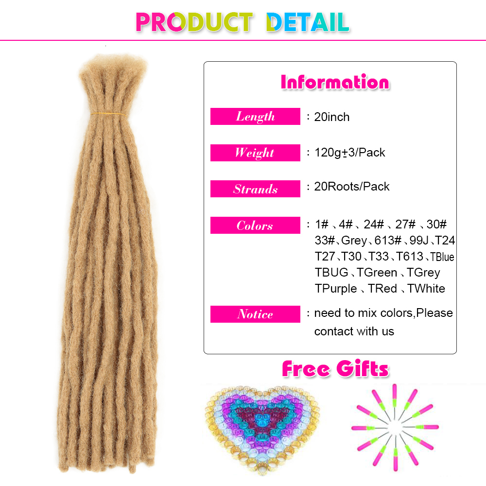 Human Hair Bulks Handmade Dreadlock Crochet Hair Extensions Soft Reggae Hair Synthetic Hair Braids For Afro Women And Men 6-20Inch Alibaby 230906