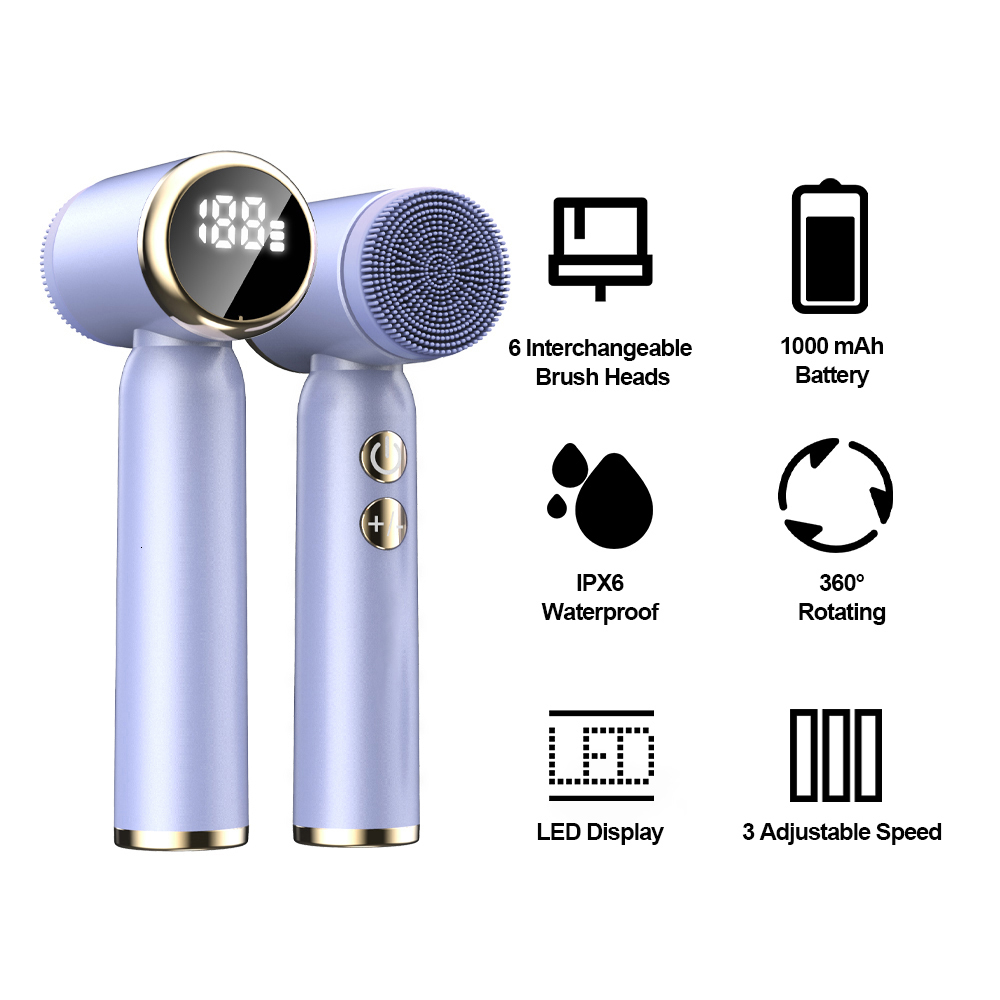 Face Care Devices Silicone Cleansing Brush Waterproof Face Cleaner Blackhead Removal Acne Pore Clean Skin Rejuvenation Beauty Care Machine 230906