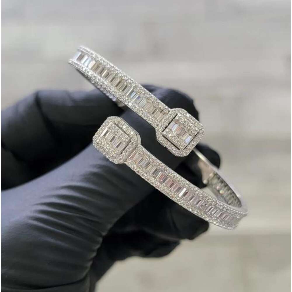 Luxury Designer High Jewelry Women's Bracelet Ice Out VVS Moissanstone Tennis Bracelet with FREE shipping