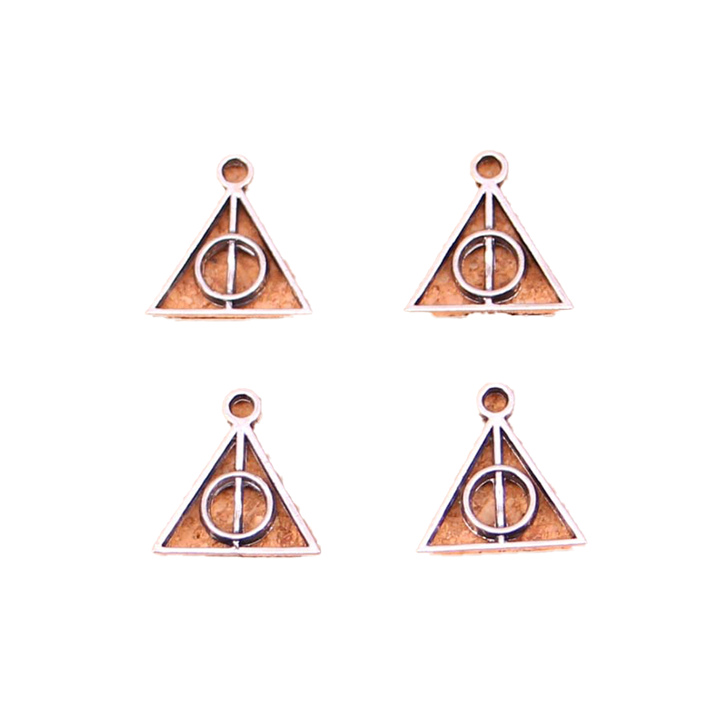 300pcs Antique Silver Plated Deathly Hallows Charms Pendants for European Bracelet Jewelry Making DIY Handmade 1312mm