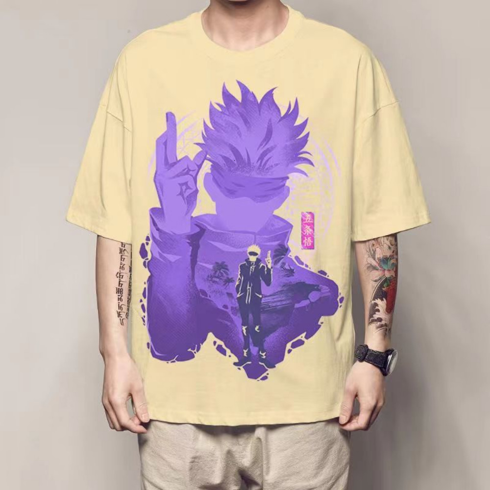 Men's TShirts Gojo Satoru Anime Tshirts Jujutsu Kaisen Manga Graphic Oversized Men Cotton Short Sleeve Tee Women Top Summer Couple Clothing 23090