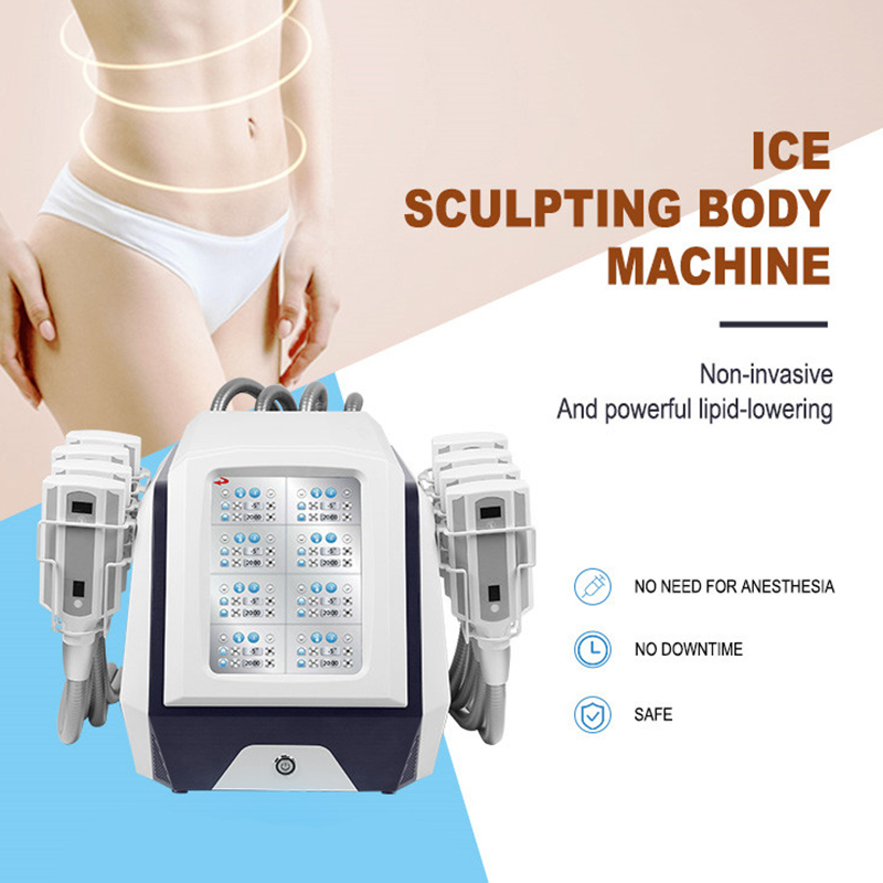 2026 New Arrival 8 Handles Diamond Ice Cold Body Sculpting Cryo Slimming Fat Body Freezing Machine Belly Wrinkles Removal Stretch Marks Removal