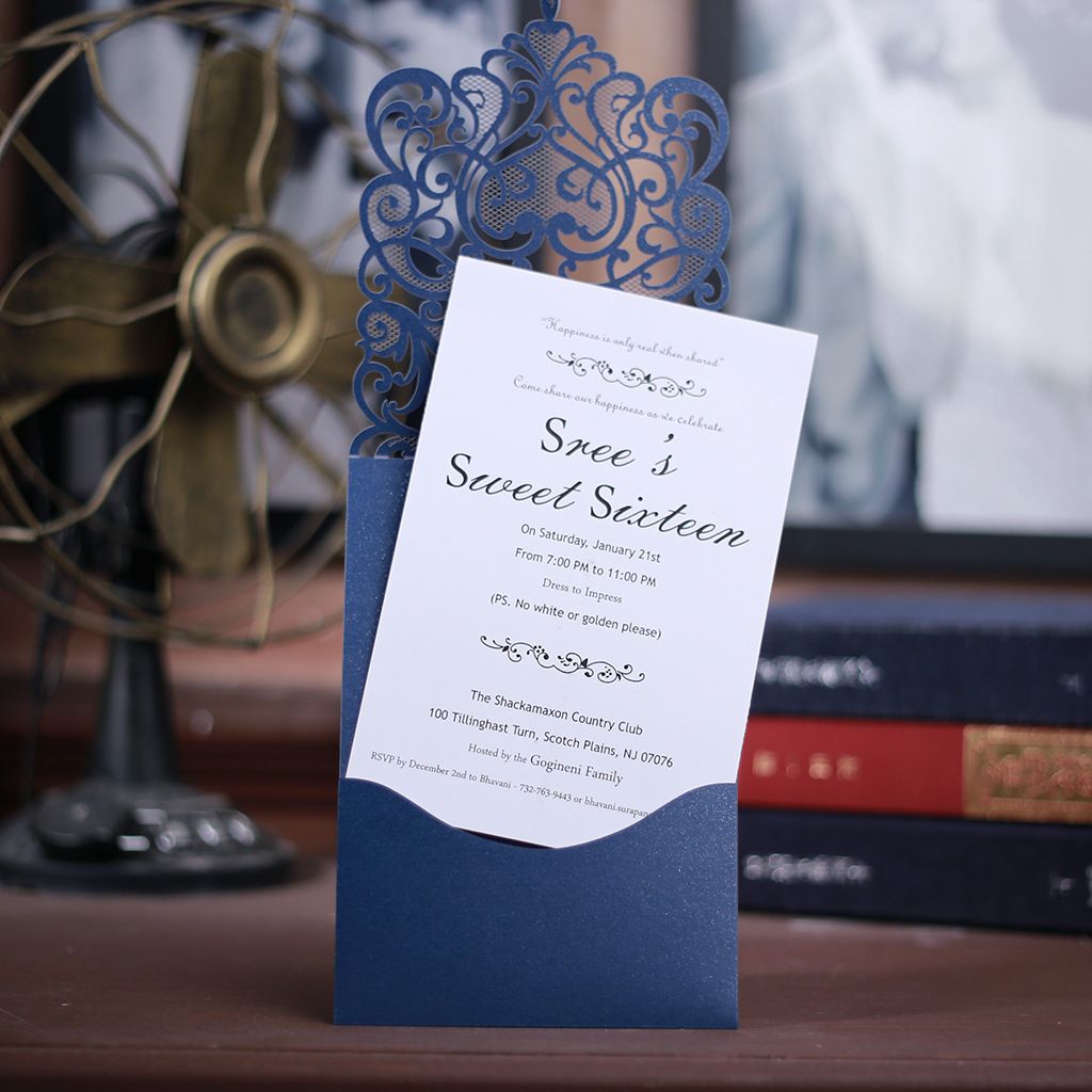 2021 Laser Cut Wedding Invitations OEM in 41 Colors Customized Hollow With Folded Gates Personalized Wedding Invitation Cards ZZ