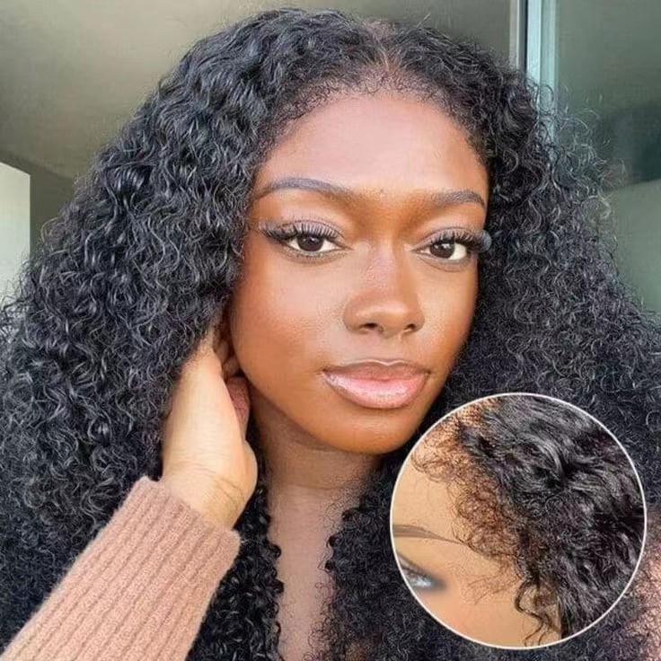 4C edges jerry curly 13x4 transparent lace front wigs 12A raw Indian hair frontal wig human hair hd lace