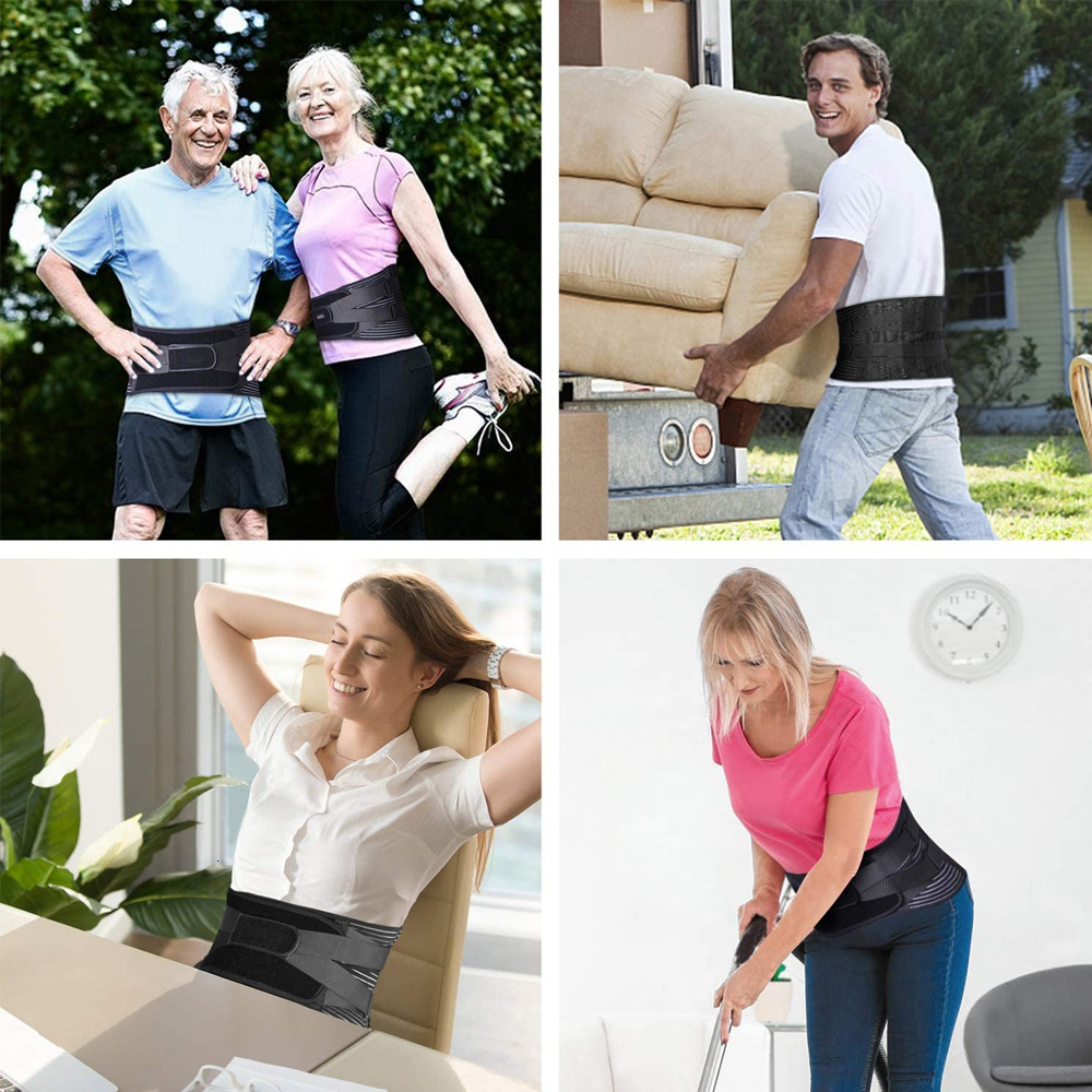 Waist Support Lumbar Back Belt Gym Waist Support Men Orthopedic Corset Girdle Spine Decompression Strap Waist Trainer Lower Back Pain Relief 230905