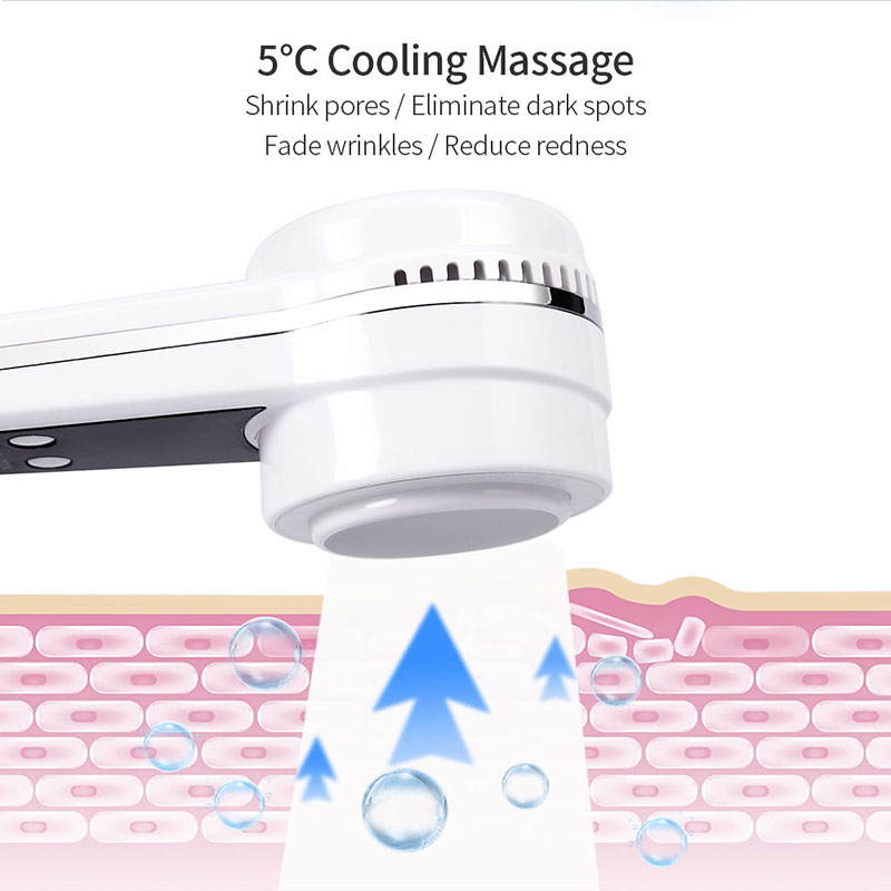 Hot Cold Hammer Beauty Machine Home Use Mini Body Face Massager Cryo Treatment Led Light Photon Therapy Skin Lifting Face Skin Rejuvenation Anti Aging