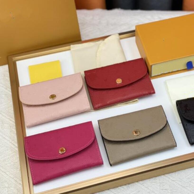 Promotional designer women wallet card holder woman with box embossed flowers letters ladies free shipping