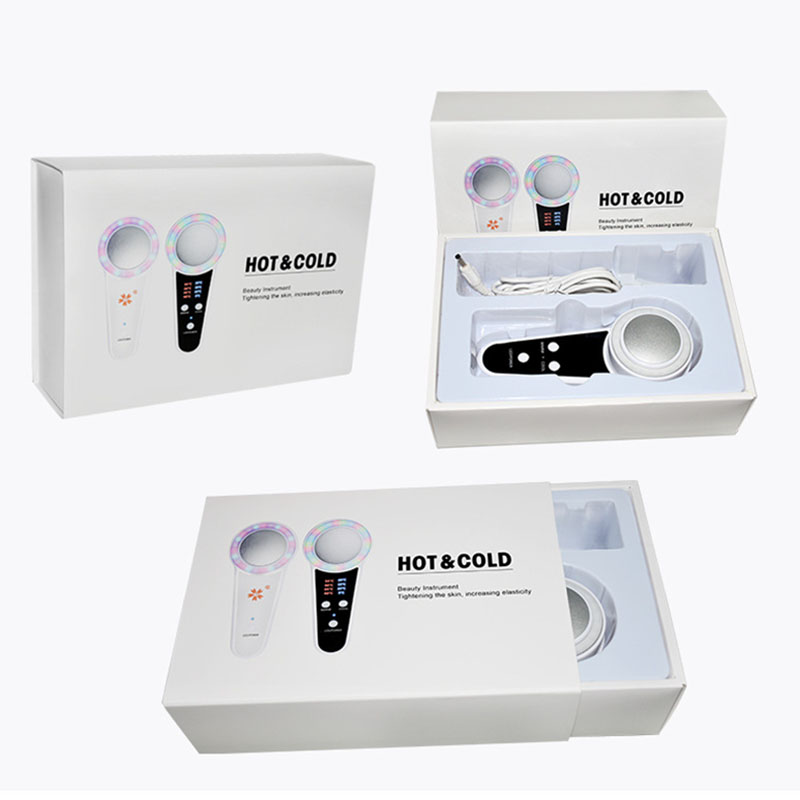 Mini Hot Cold Hammer Facial LED Photon Therapy Beauty Device Skin Lifting Facial Rejuvenation Tightening Anti Wrinkle Aging Heating Cooling Compress M