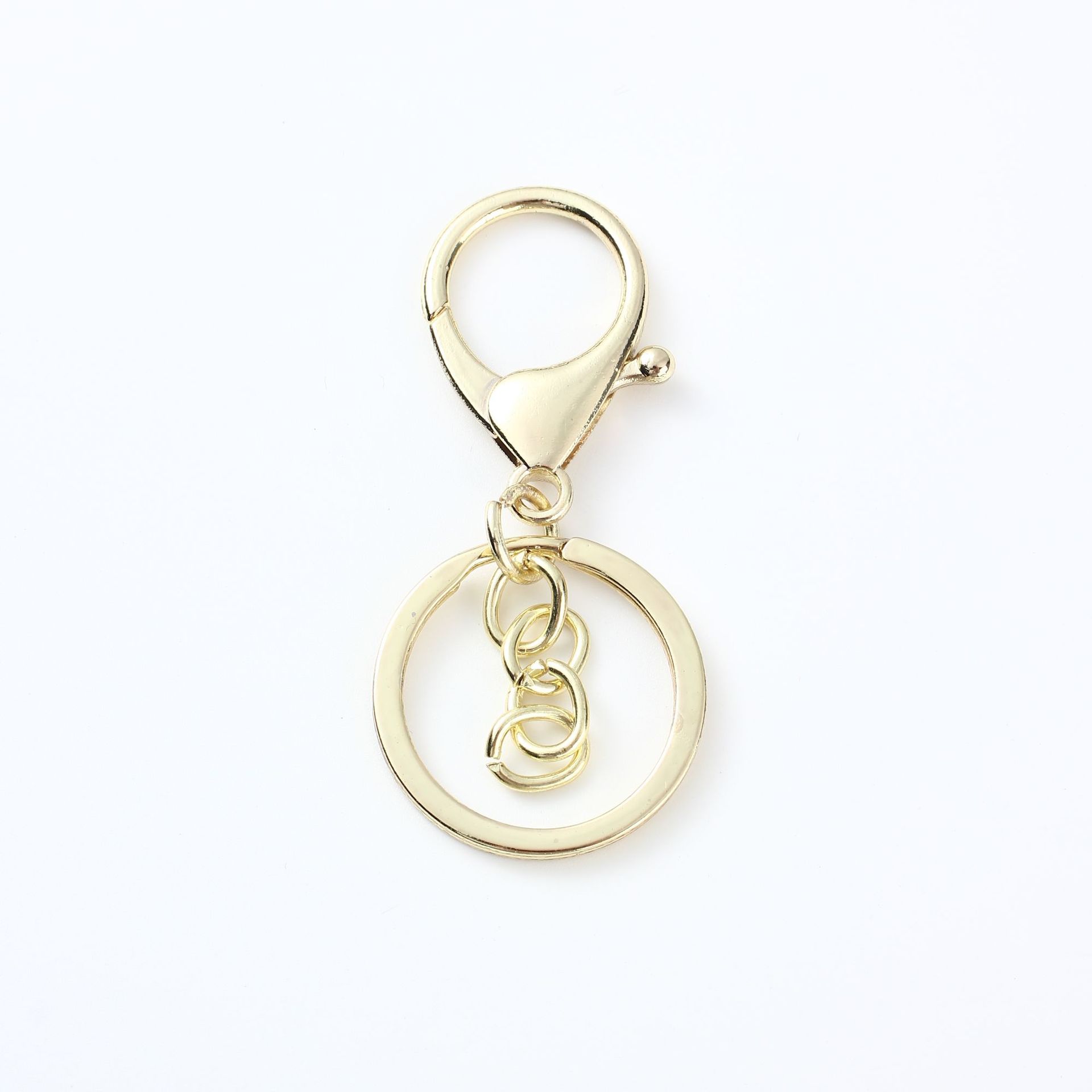 Silver/Gold Biger Lobster Clasp Tone Key Chains & Key Rings Round Split keychain Car Key Rings