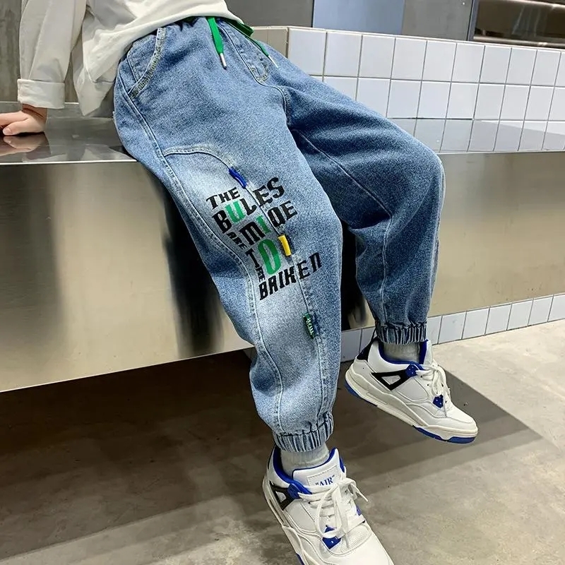 Jeans 412Y Boys Spring and Autumn Season Big Boys' Pants Style Handsome Fashionable Long 230905