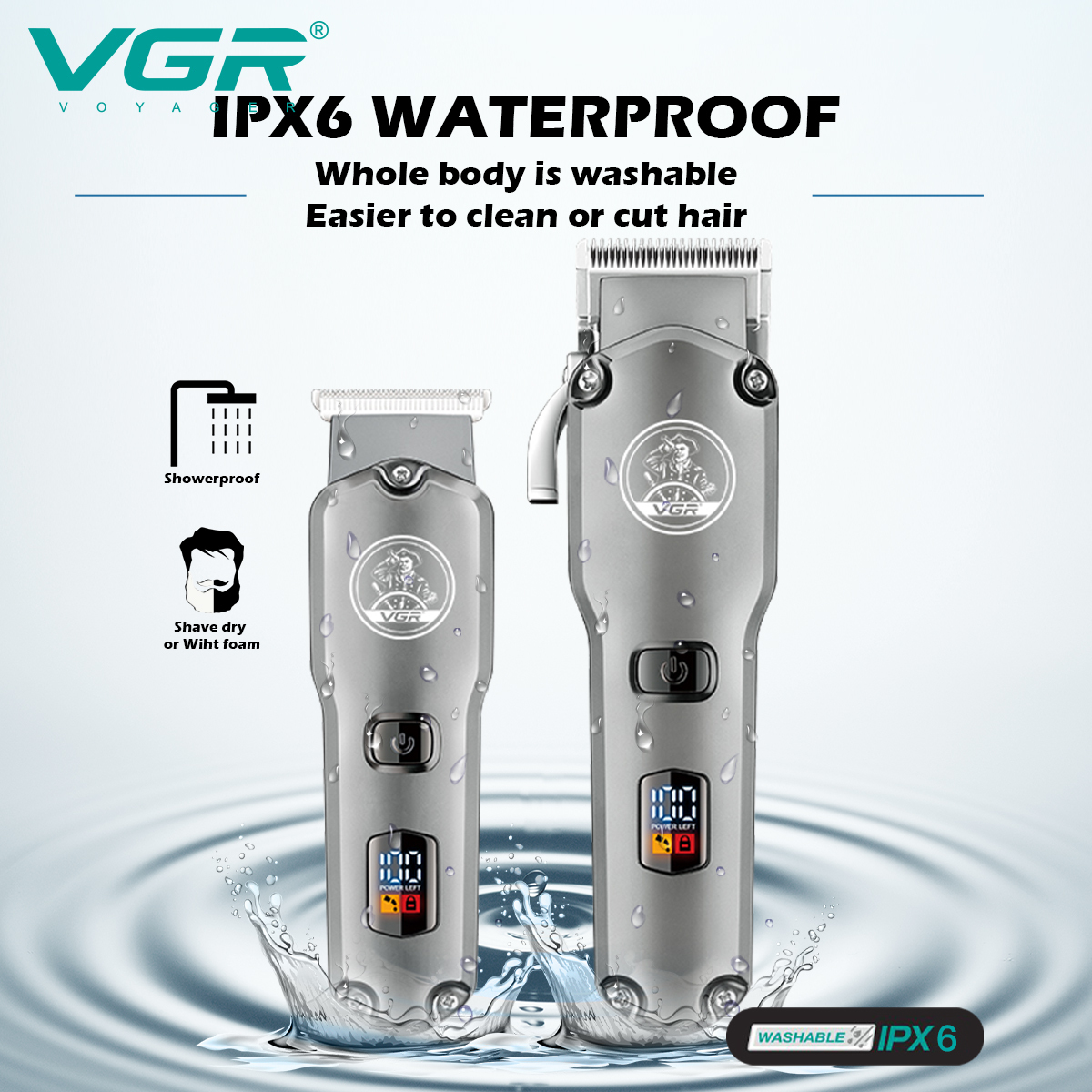 Electric Shavers Professional Combo Kits Hair Clipper Powerful Trimmer For Men Rechargeable Cordless Haircut Machine Lithium Ion 230906