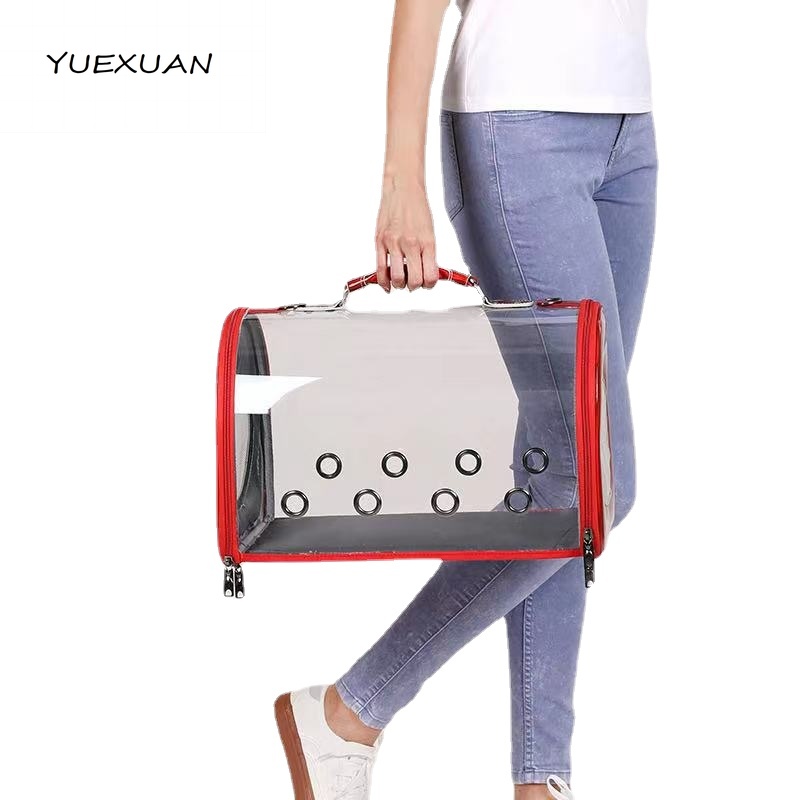 yuexuan transparent cat bag space capsule style large space portable pet bag breathable outdoor portable cat and dog bag carriers