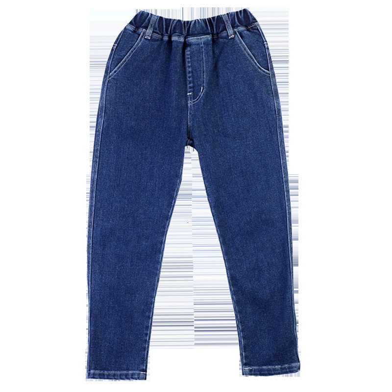 Jeans Oversized For Boys Teenagers Clothes Spring Casual Solid Elastic Waist Cotton Children'S Pants High Quality 230905