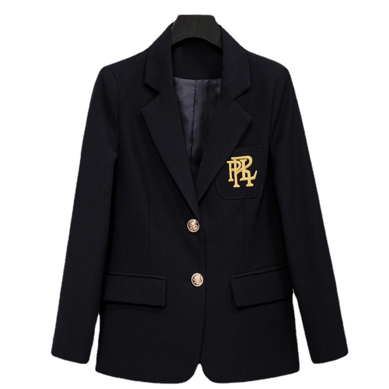 Womens Suits Blazers Blends Blazers Feminino for Traf Woman HighEnd Letter Embroidered Suit Tops Temperament Elegant Business Zevity Womens Clothing 2