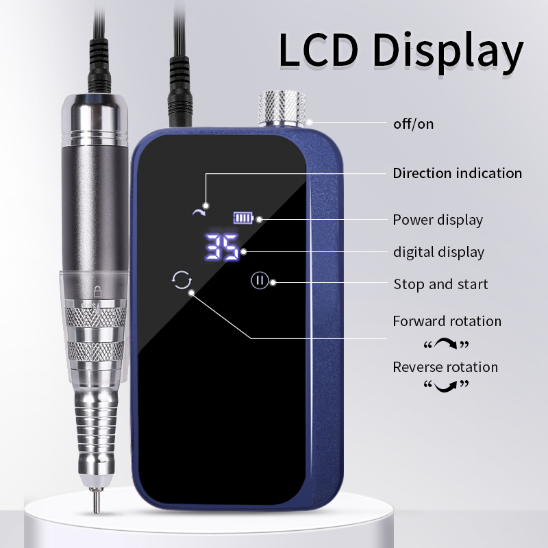 Nail Manicure Set Drill Professional Lathe Machine Mill For Electric Nails Sander Polisher Cutter File 35000rpm Gel Motor 230906