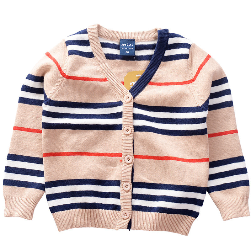 Pullover VNeck England Style Toddler Boys Cardigans Cotton Spring Fall Kids Sweaters Baby Clothes Knitted Wear 230905