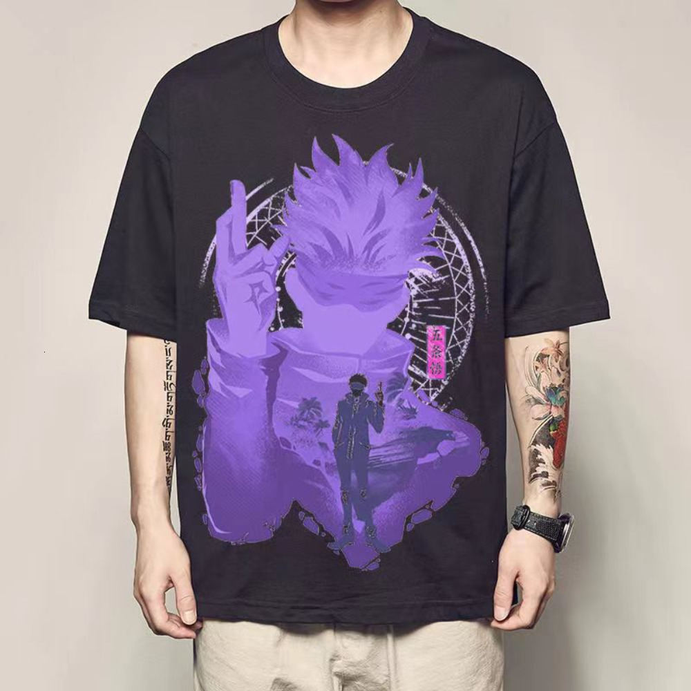 Men's TShirts Gojo Satoru Anime Tshirts Jujutsu Kaisen Manga Graphic Oversized Men Cotton Short Sleeve Tee Women Top Summer Couple Clothing 23090