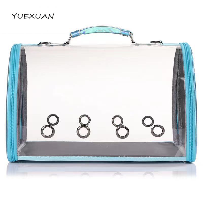 yuexuan transparent cat bag space capsule style large space portable pet bag breathable outdoor portable cat and dog bag carriers