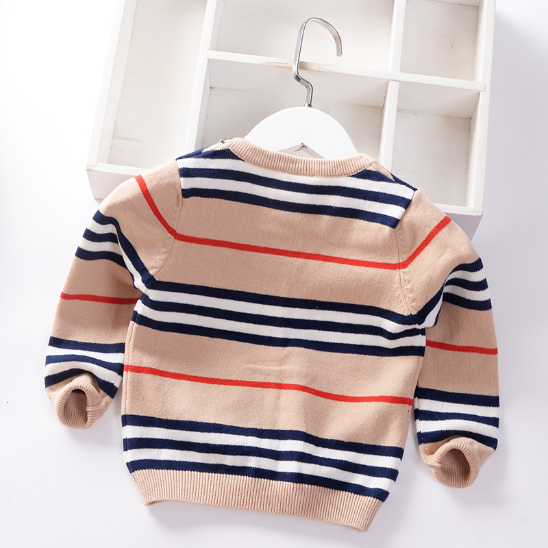 Pullover VNeck England Style Toddler Boys Cardigans Cotton Spring Fall Kids Sweaters Baby Clothes Knitted Wear 230905