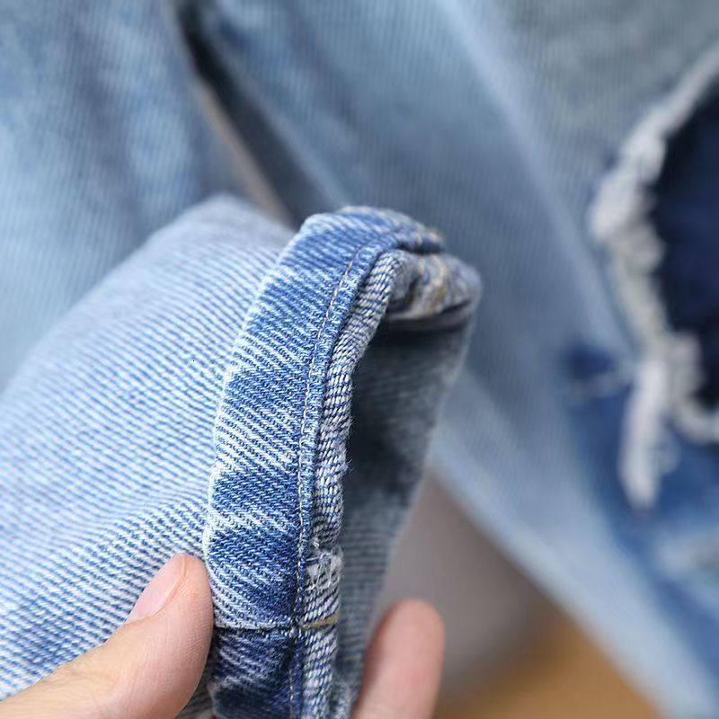 Jeans Kids Boys Pants Spring And Autumn 2023 Baby Hole Casual Children's Handsome Clothing 230905