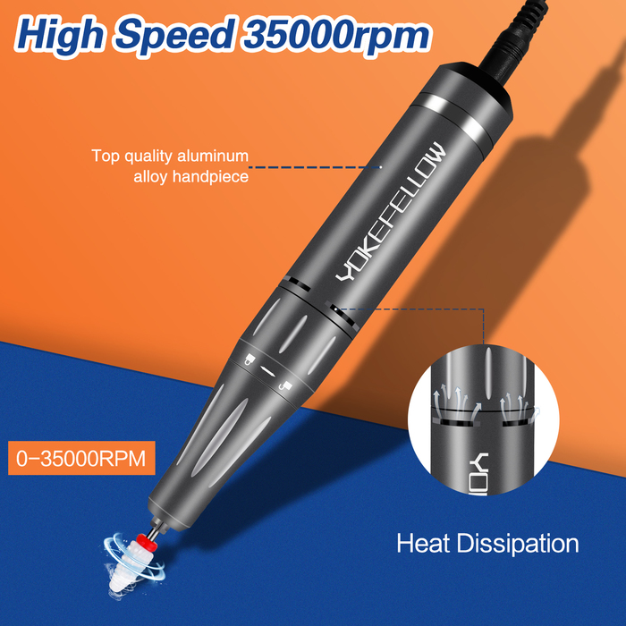 Nail Manicure Set 35000RPM Professional Drill Machine Electric Efile Sander with LED Display For Gel Removing Polish Pen 230906