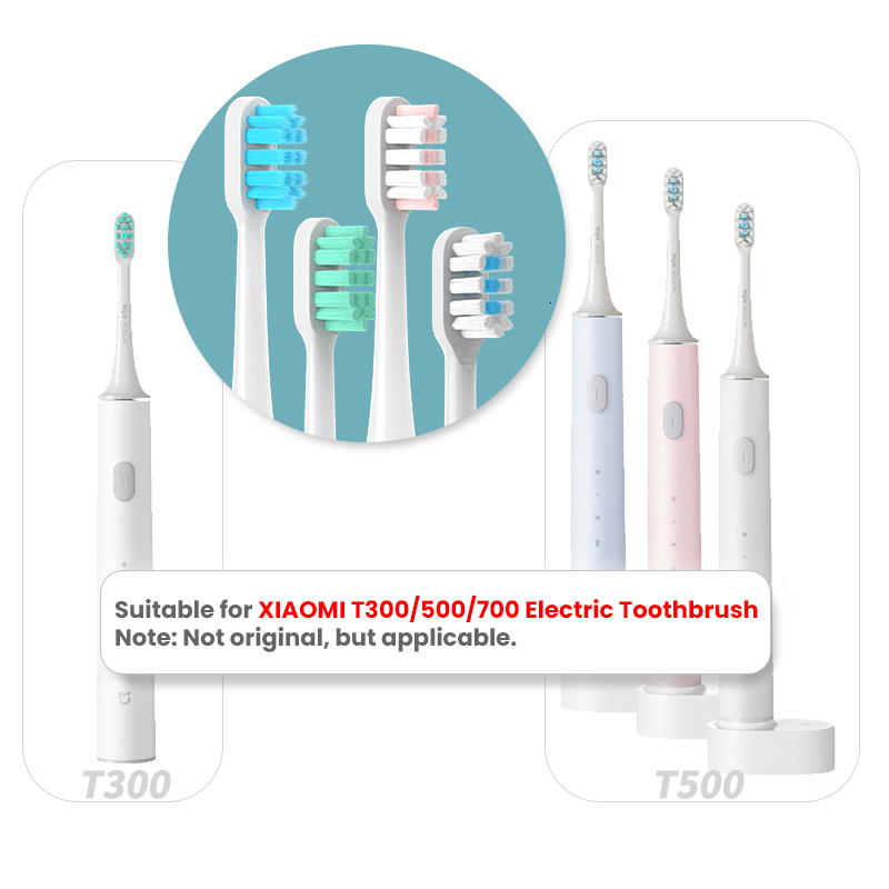 Toothbrushes Head 12PCS Replacement Brush Heads For XIAOMI MIJIA T300T500T700 Sonic Electric Tooth Soft Bristle Caps Vacuum Package Nozzles 230906