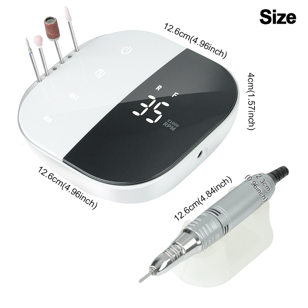 Nail Manicure Set 35000rpm Electric Drill Machine Professional Powerful Apparatus for Home Salon 230906