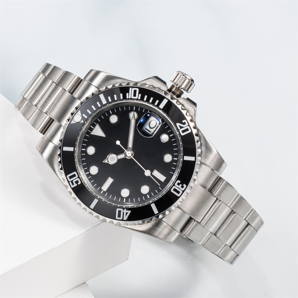 watch designer watch automatic mechanical ceramic watch 41mm all stainless steel sliding buckle swimming watch sapphire super bright men's watch