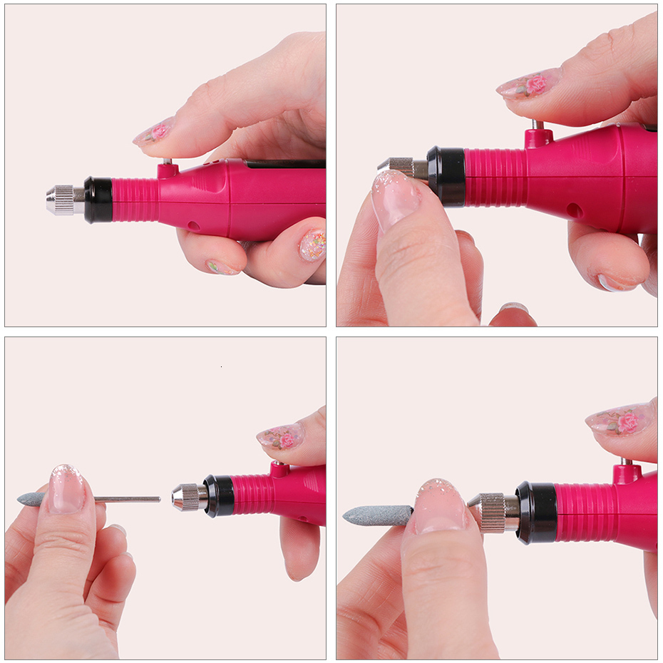 Nail Manicure Set Professional Electric Drill Machine Milling Cutter Bits Files Polisher Sander Gel Polish Remover Tools 230906