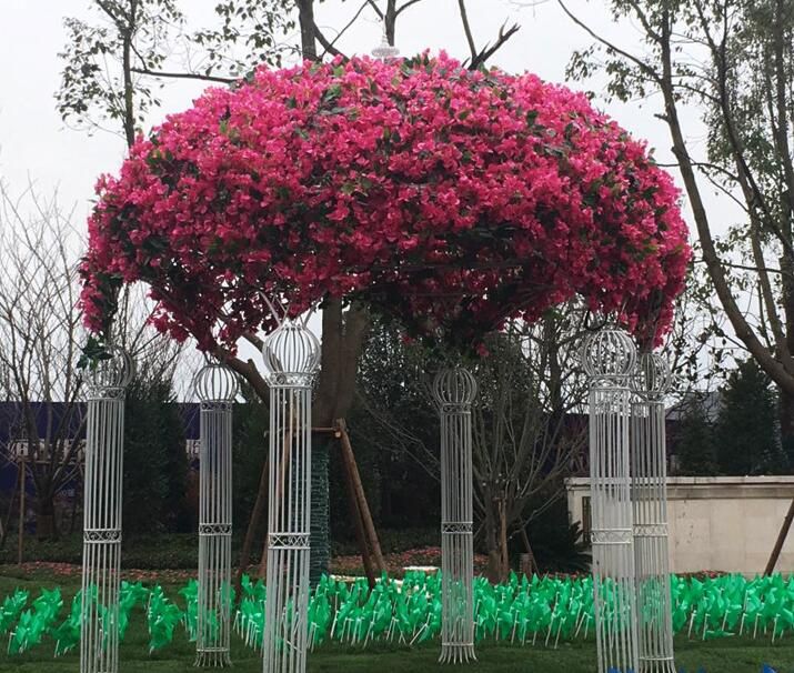 Artificial flowers big Cherry blossom 46Inch 120 cm long Bougainvillea speetabilis can be used to decorative wedding garden and mall ZZ